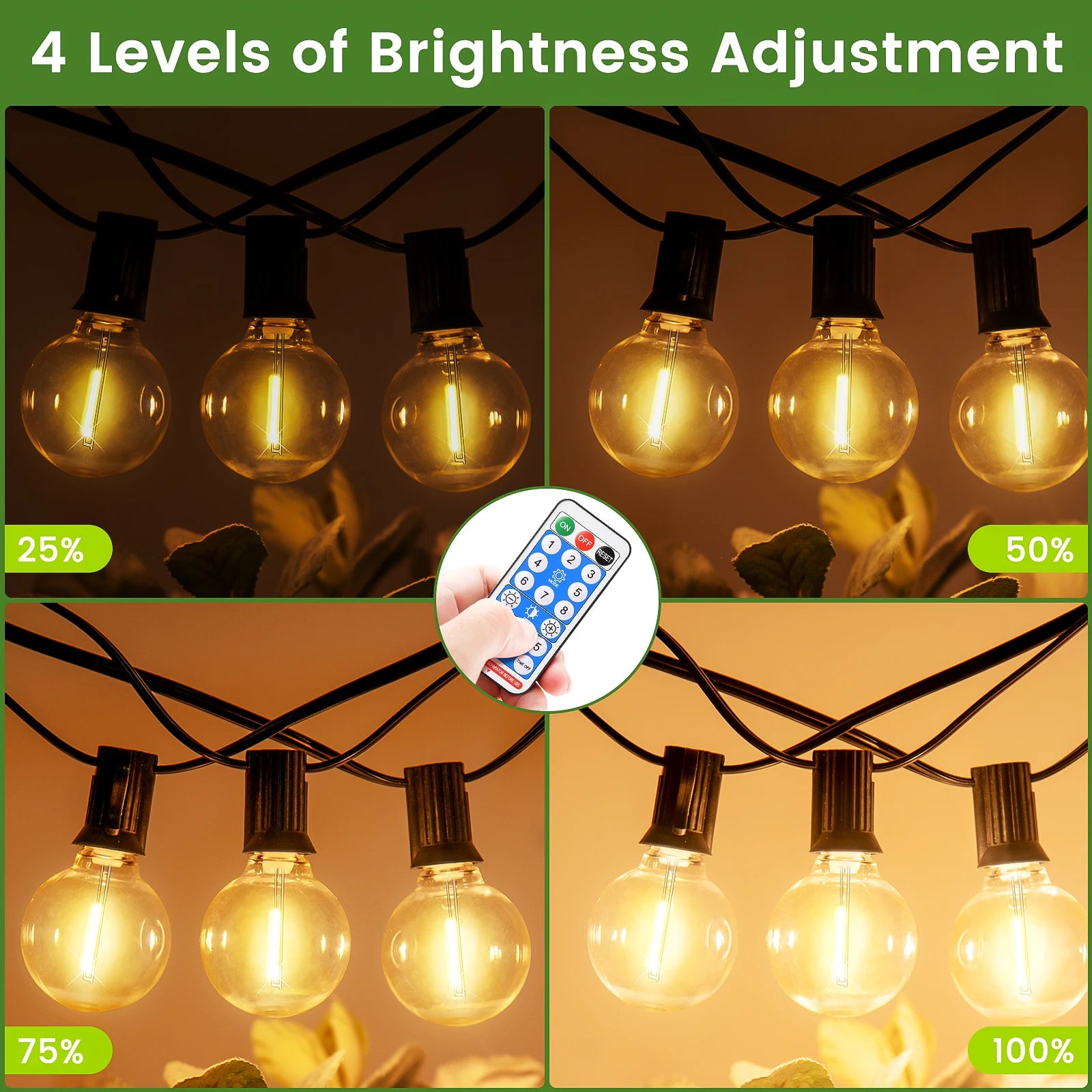 Create Magical Nights with Waterproof G40 Solar String Lights – Easy, Stylish, Reliable!