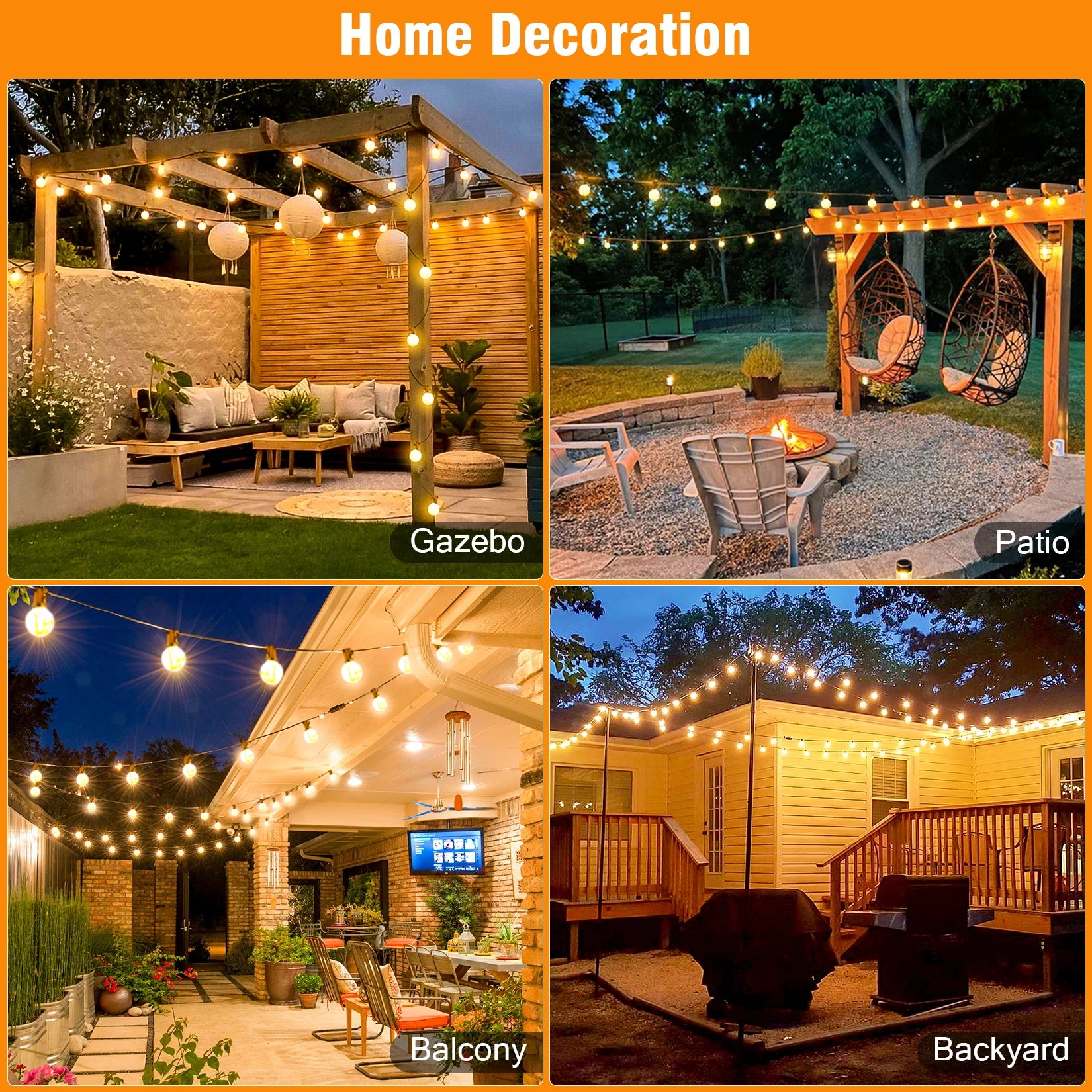 Create Magical Nights with Waterproof G40 Solar String Lights – Easy, Stylish, Reliable!