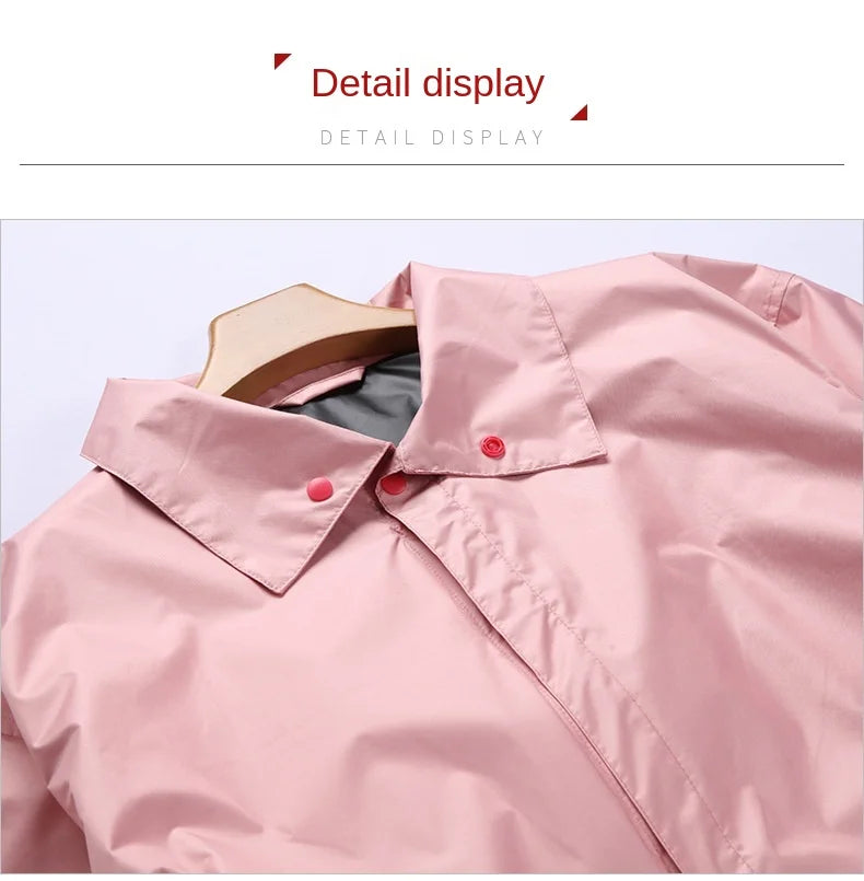 Women's Fashion Raincoat Waterproof Rain Poncho Cloak with Hood for Hiking Climbing and Touring