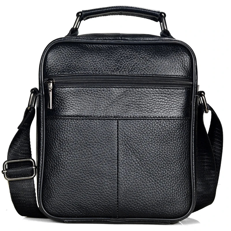 Men Genuine Leather Handbags Male High Quality Cowhide Leather Messenger Bags Men's Ipad Business Bag Middle Size Briefcase Tote