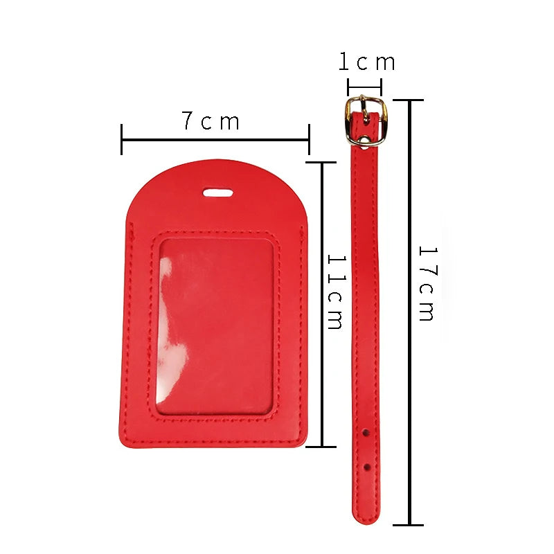 PU leather suitcase luggage tag tag bag pendant handbag travel accessory boarding tag portable tag name ID address