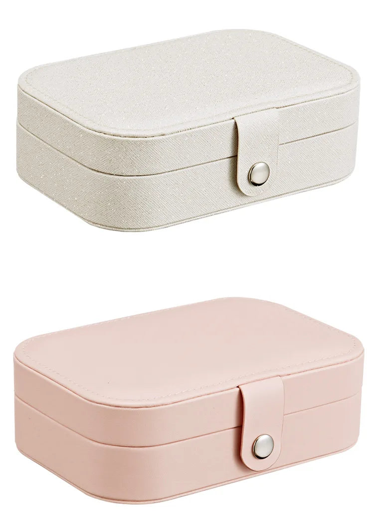 Jewelry Organizer Display Travel Jewelry Case Boxes Portable Jewelry Box Leather Storage Joyeros Organizador De Joyas