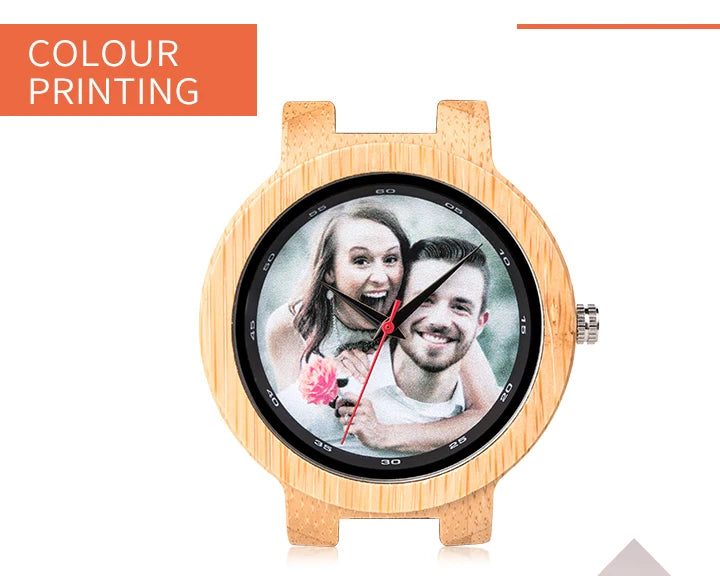 Personalized Gift Brand Logo MESSAGE Engraved Carved Laser Charge on Wood Watches Name Customize Service ONLY No Watch