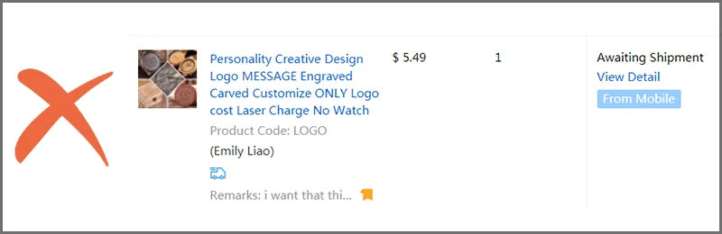 Personalized Gift Brand Logo MESSAGE Engraved Carved Laser Charge on Wood Watches Name Customize Service ONLY No Watch