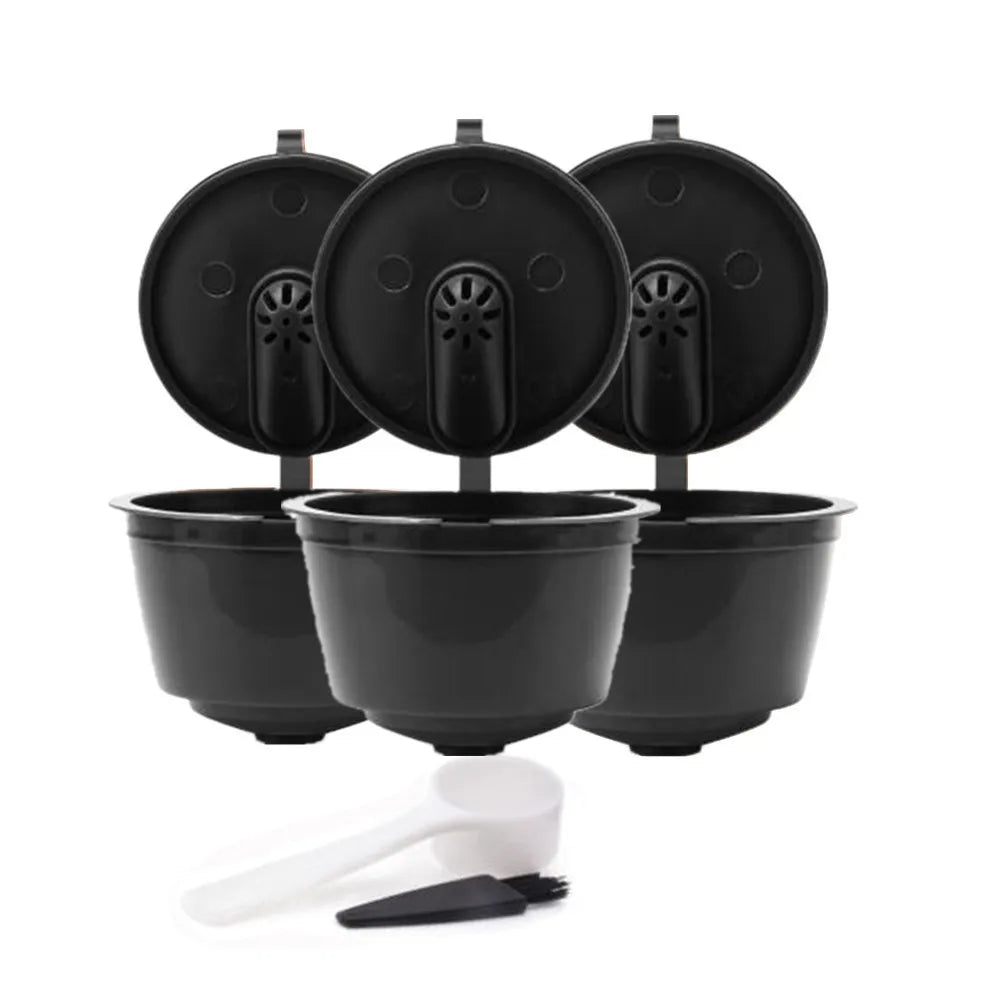 Icafilas Plastic Reusable Dolce Gusto Coffee Capsule Coffee Filters Pod Refillable Coffee Dripper Cup Cream Normal Coffee