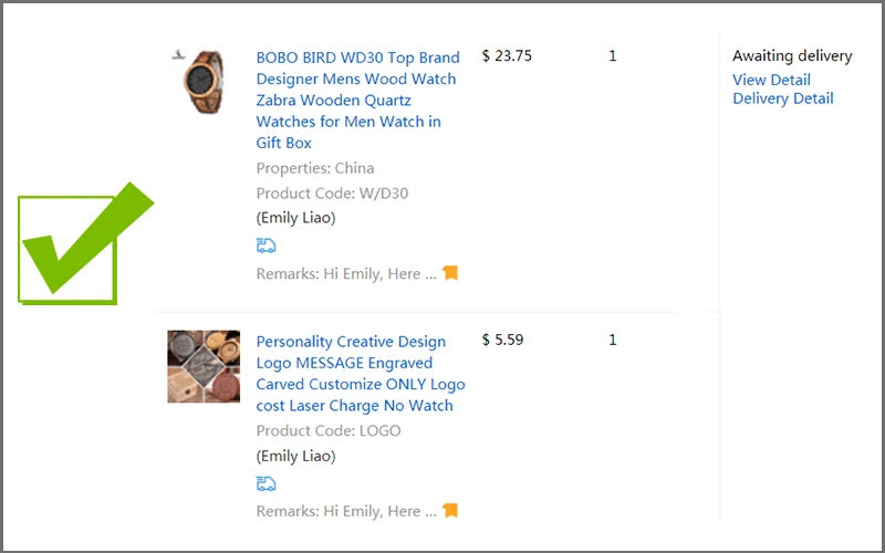 Personalized Gift Brand Logo MESSAGE Engraved Carved Laser Charge on Wood Watches Name Customize Service ONLY No Watch
