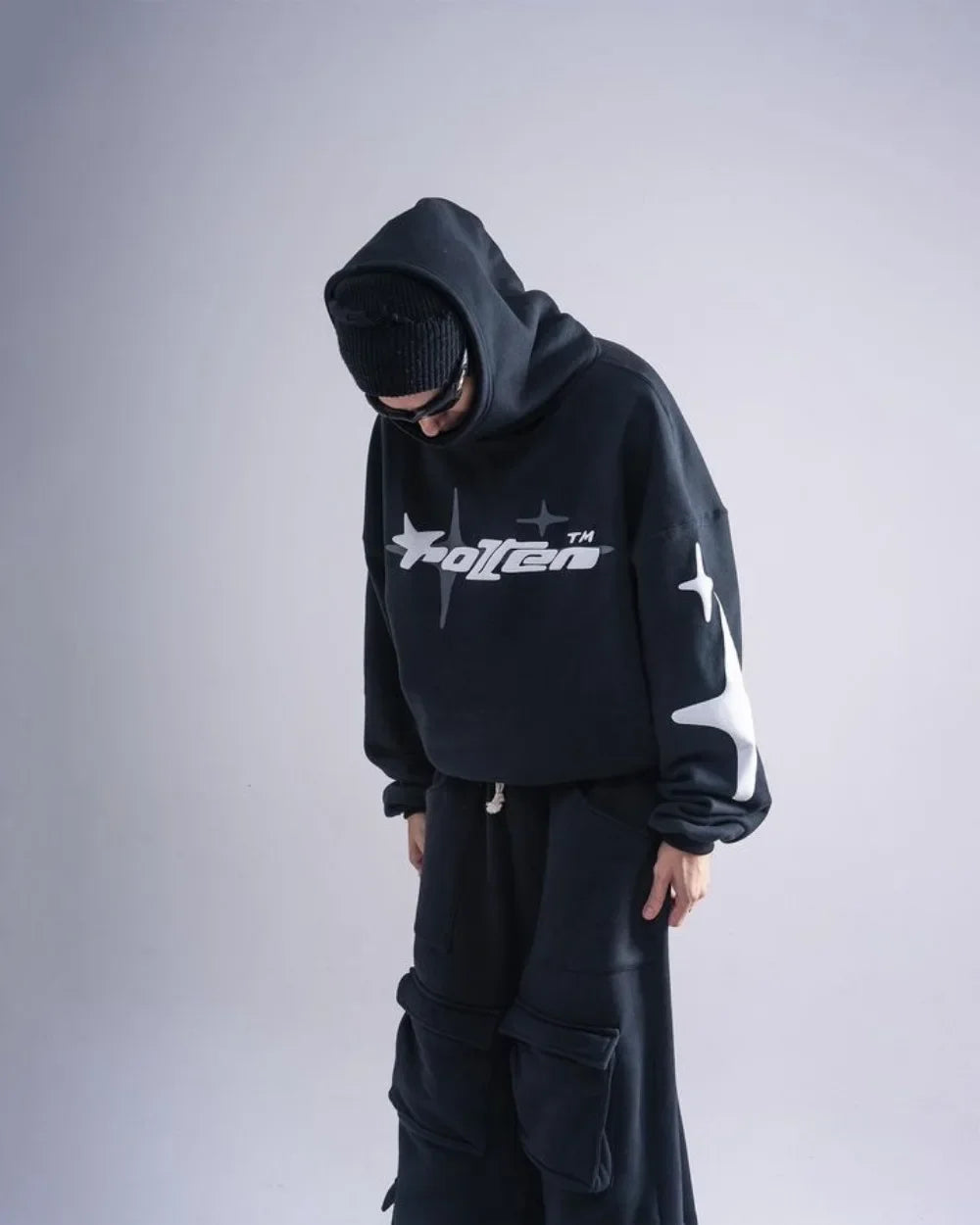 Streetwear Oversized Hoodie Mens Womens Clothing Harajuku Hip Hop Letter Goth Print Pullover Sweatshirt Casual Gothic Y2K Hoodie