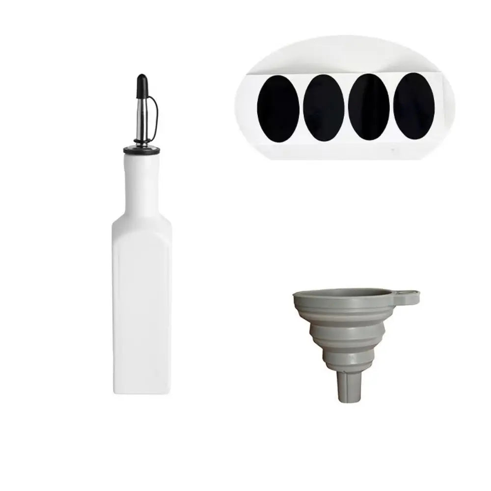 Reduce Oxidation Ceramic Olive Oil Dispenser Bottle Empty Modern Design Opaque Oil Cruet with Label Stickers Leak-proof