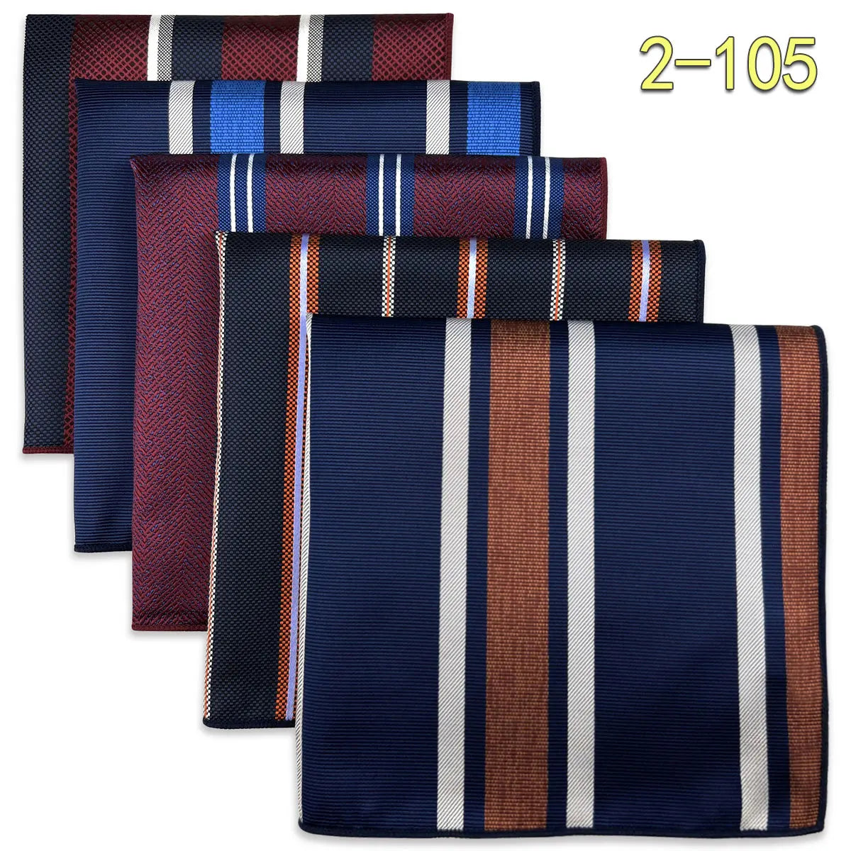 5 Pieces Colorful Assorted Mens Pocket Square Classic Handkerchief Set Gift