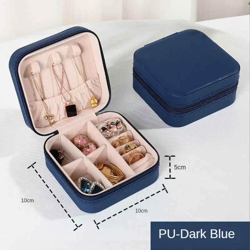 Jewelry Organizer Display Travel Jewelry Case Boxes Portable Jewelry Box Leather Storage Joyeros Organizador De Joyas