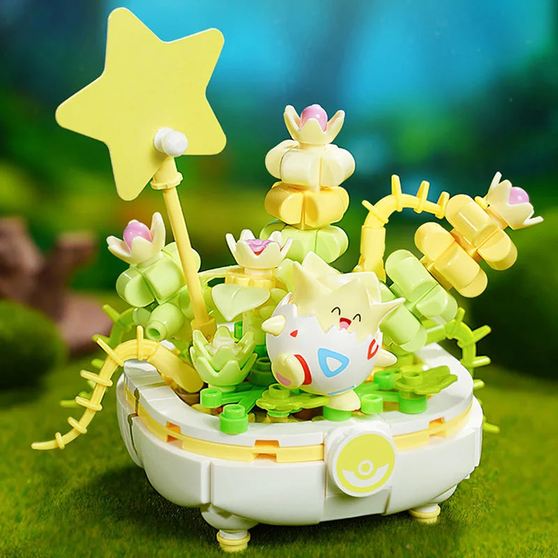 Keeppley Building Blocks Pokemon Toys Pikachu Sylveon Togepi Sprigatito Fuecoco Building Blocks  Children's Birthday Gift ﻿
