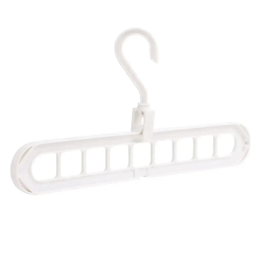 9-Hole Wardrobe Storage Rack Folding Anti-slip Clothes Drying Rack 360 Degree Rotation Multifunctional Foldable Clothes Hanger