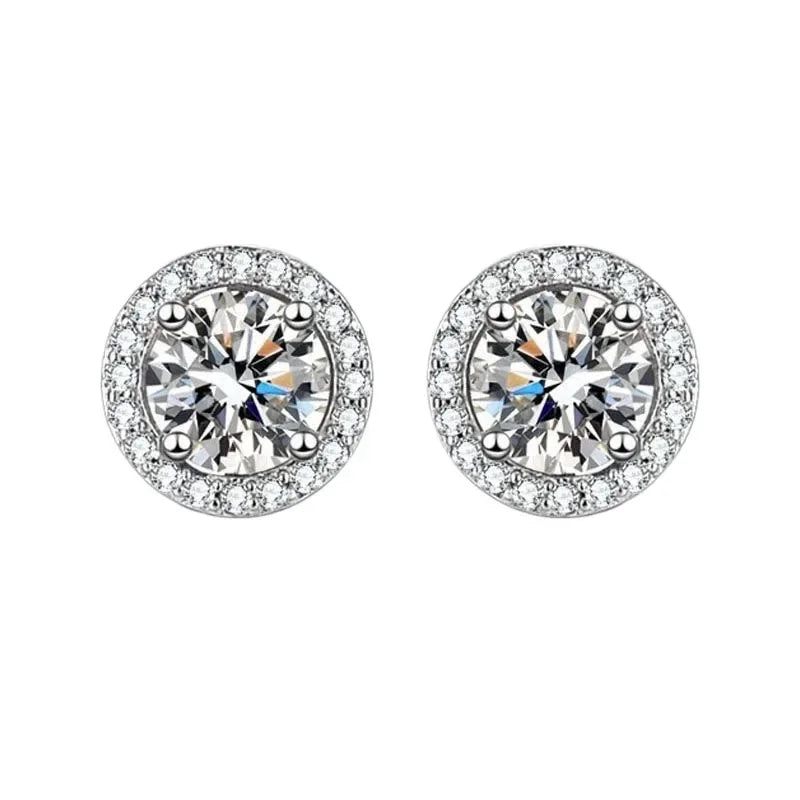 Diamond Earrings Mosonite Earring Square Bag Earrings marry Jewelry simple and fashionable party, Valentine's Day gift