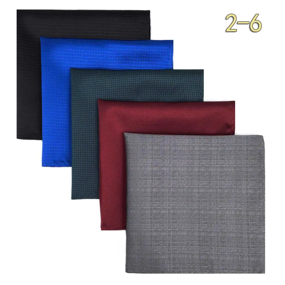 5 Pieces Colorful Assorted Mens Pocket Square Classic Handkerchief Set Gift