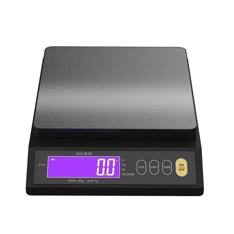 Digital Electronic Kitchen Scale 5kg/0.1g 10kg/1g Stainless Steel Rechargeable High Accurate  Auto Power Off Unit Conversion
