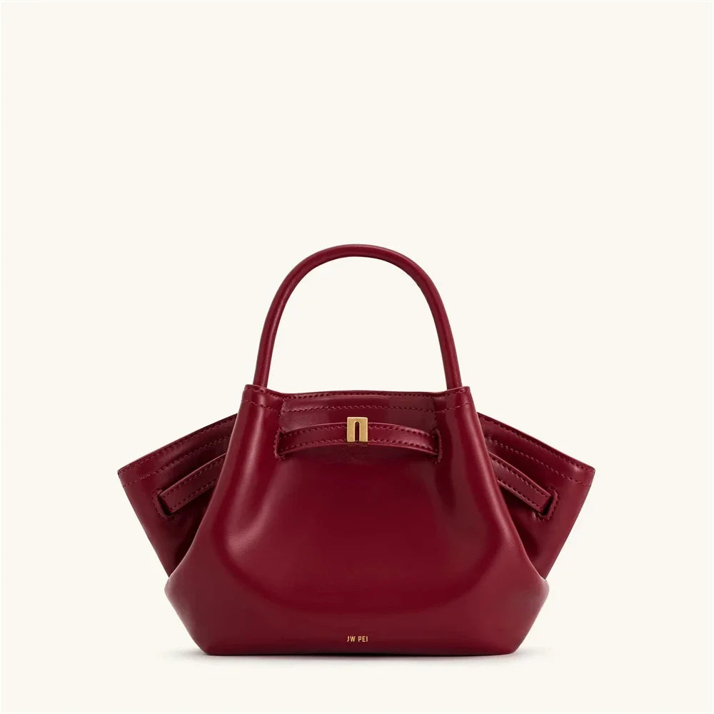 JW PEI 2025New Women's Canvas Brown Crossbody Shoulder Bag Mini Vegan Leather Tote Bag Handbag Dumpling Bag High Quality Leather