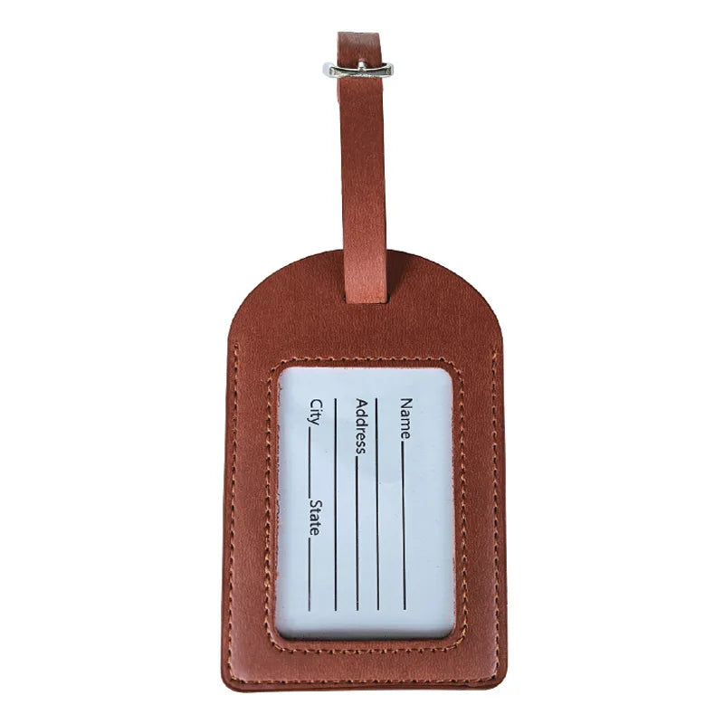 PU leather suitcase luggage tag tag bag pendant handbag travel accessory boarding tag portable tag name ID address
