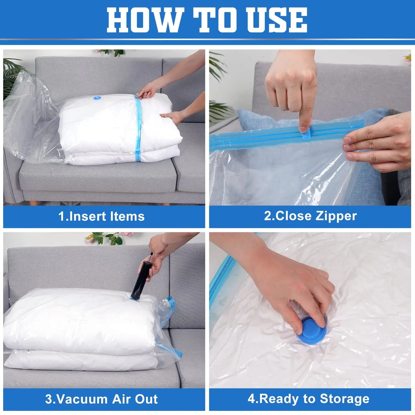 Say Goodbye to Clutter – Ultimate Vacuum Storage Bags for a Tidy Home!