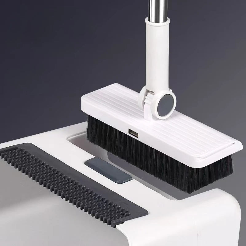 3-in-1 Foldable Broom Set – Durable Soft Bristle & Dustpan