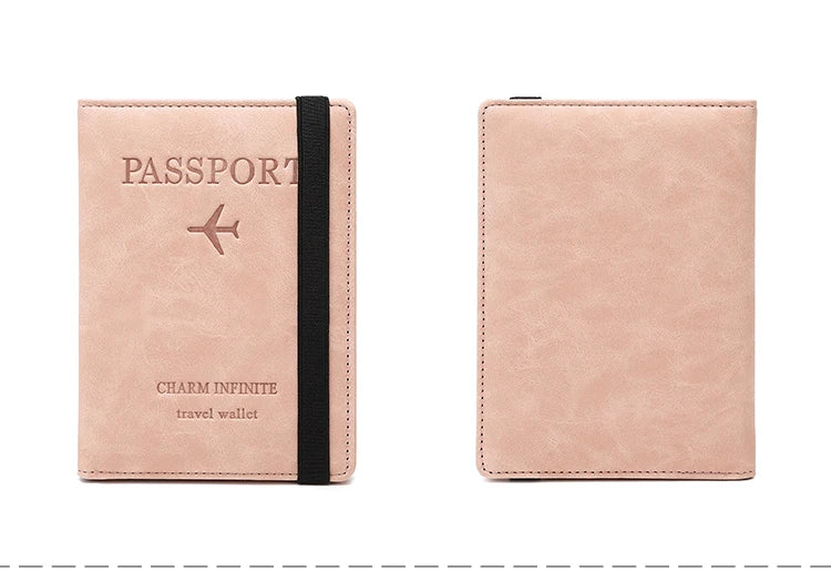 RFID anti-theft brush passport bag ticket document storage bag simple fashion card bag multi-functional travel passport holder