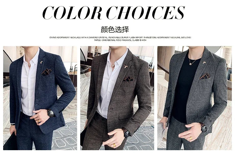 Blazer Plus Size 7XL Men's Blazer Fashion Business Italian Style Linen Leisure Wedding for Office Workers Assembling A Blazer