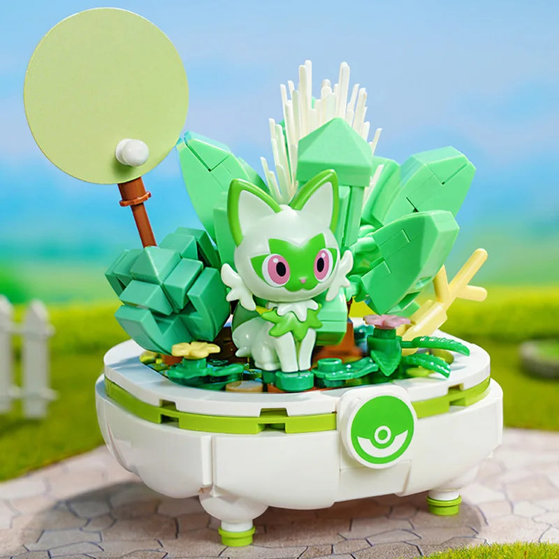 Keeppley Building Blocks Pokemon Toys Pikachu Sylveon Togepi Sprigatito Fuecoco Building Blocks  Children's Birthday Gift ﻿