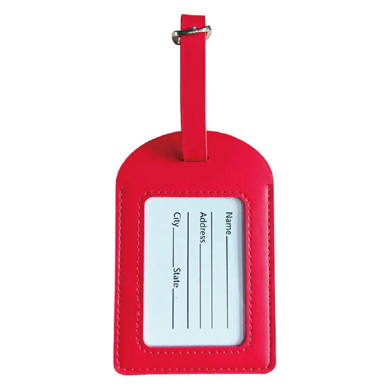PU leather suitcase luggage tag tag bag pendant handbag travel accessory boarding tag portable tag name ID address
