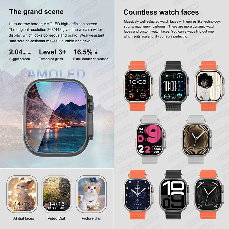 For Huawei IOS Men Watch UItra3 Original Smart Watch GPS 32GB Memory NFC APP Download Music Video Album Women BT Call Smartwatch