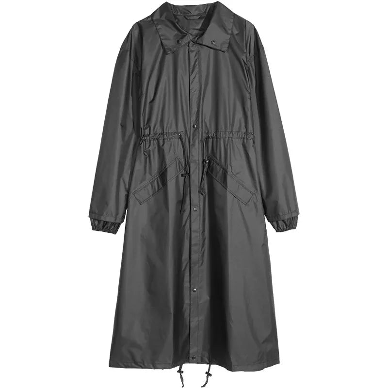 Women's Fashion Raincoat Waterproof Rain Poncho Cloak with Hood for Hiking Climbing and Touring