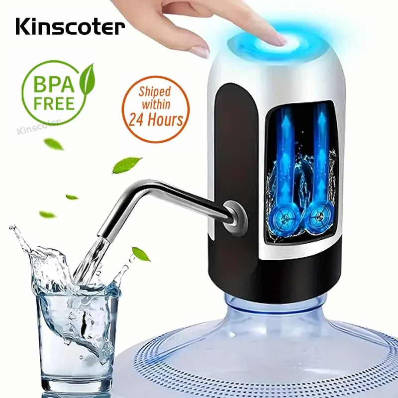 No More Lifting Heavy Bottles! Portable USB Electric Water Pump