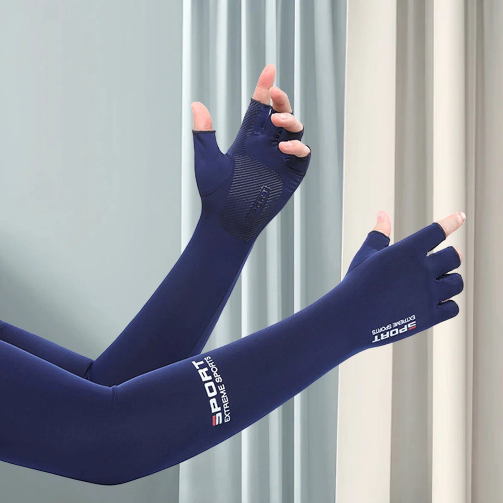 UV Sun Protections Arm Sleeves Summer Cooling Arm Sleeves Cover Ice Silk Breathable Moisture-Wicking Sleeves Great for Running