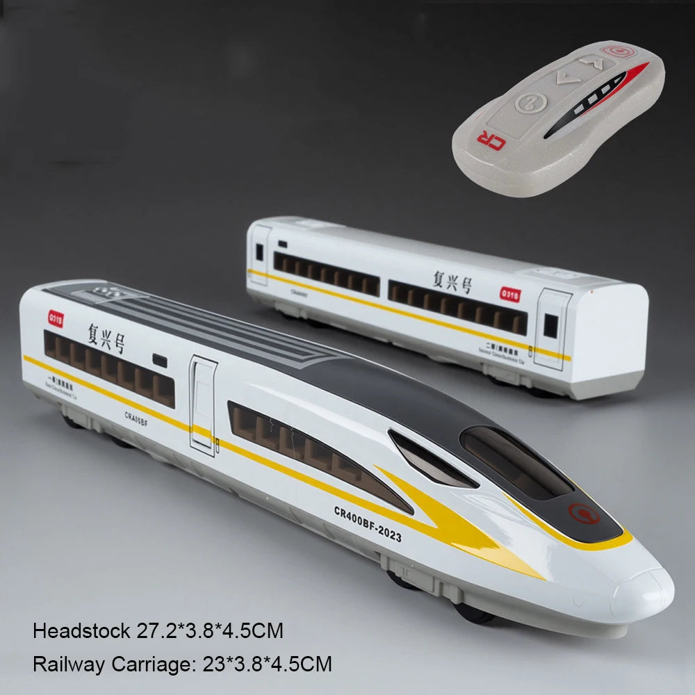 Scale 1:60 FuXing High-speed Railway Model Toy Car Remote Control Electric Simulation Voice Announcements Train Sound Light Gift