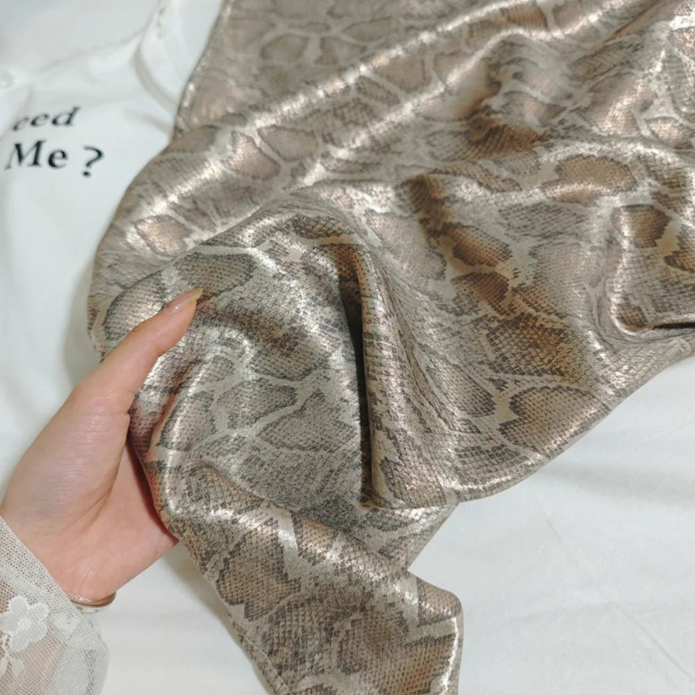 Fashion Y2K Snake Print Hair Scarf Soft Square Serpentine Hair Band Hip Hop Turban Snake Punk Bandana Girls