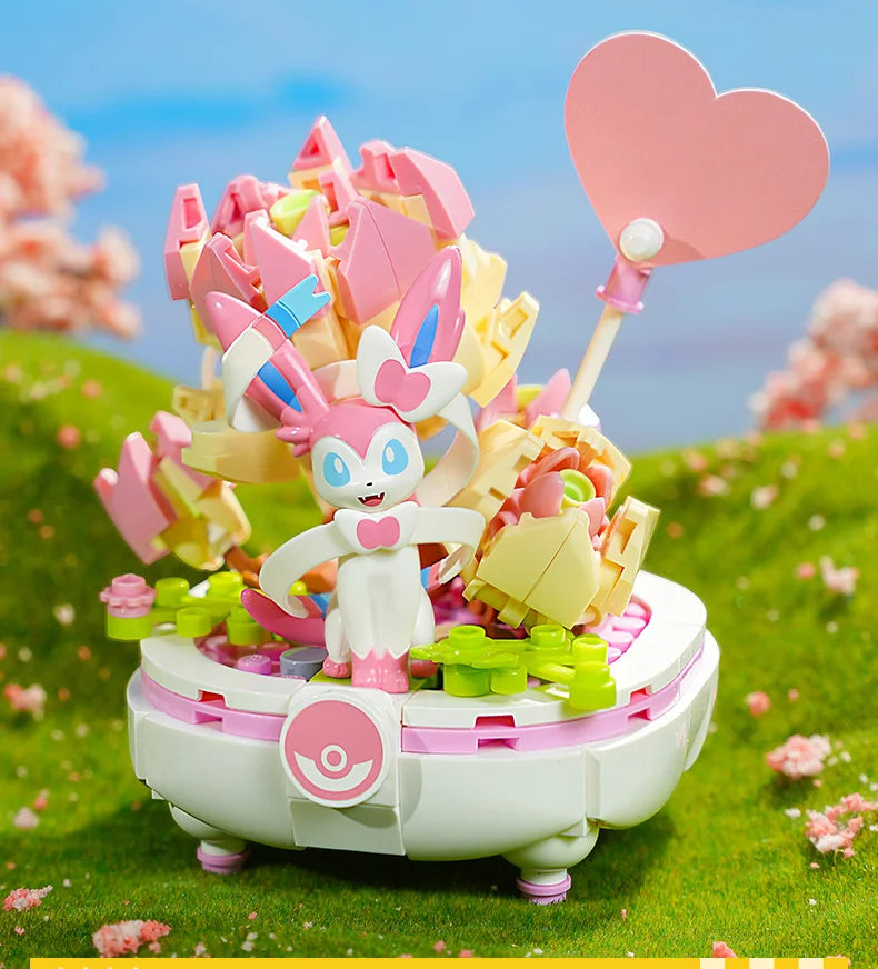 Keeppley Building Blocks Pokemon Toys Pikachu Sylveon Togepi Sprigatito Fuecoco Building Blocks  Children's Birthday Gift ﻿