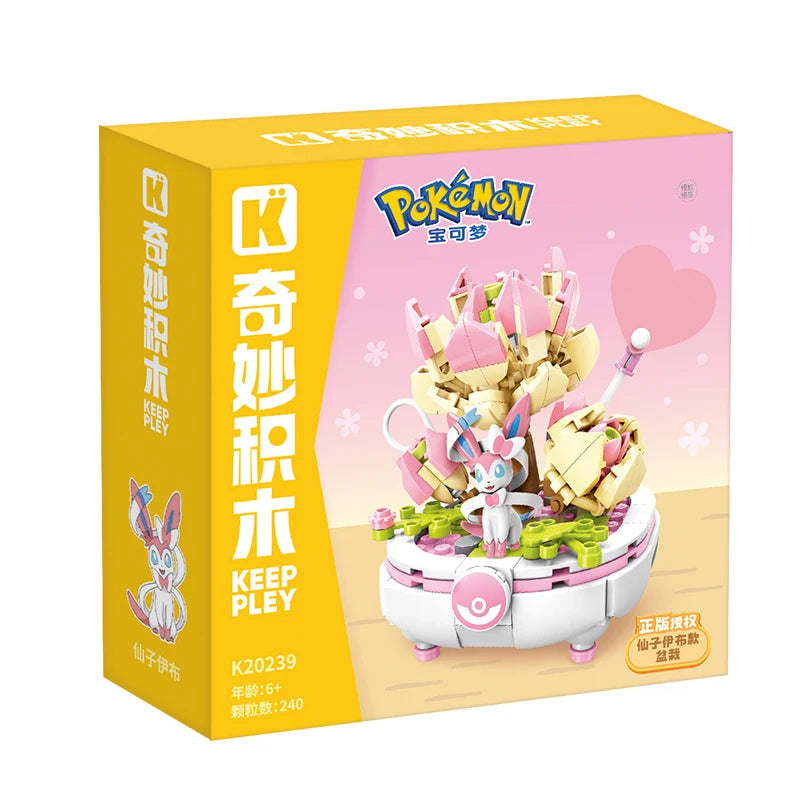 Keeppley Building Blocks Pokemon Toys Pikachu Sylveon Togepi Sprigatito Fuecoco Building Blocks  Children's Birthday Gift ﻿
