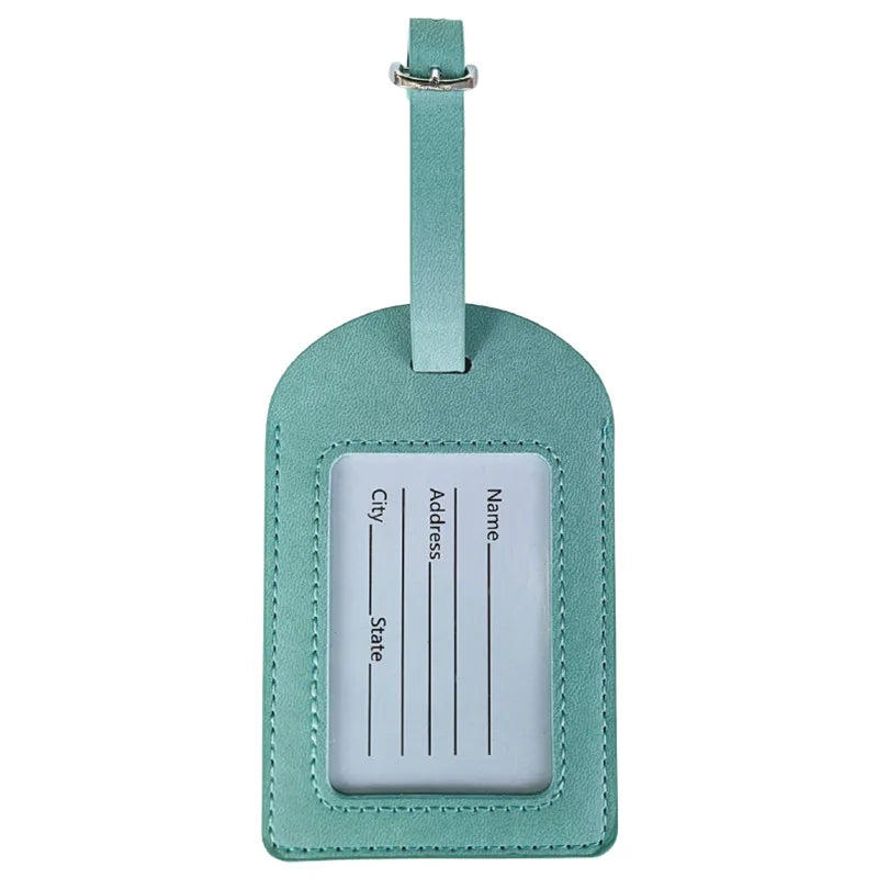 PU leather suitcase luggage tag tag bag pendant handbag travel accessory boarding tag portable tag name ID address