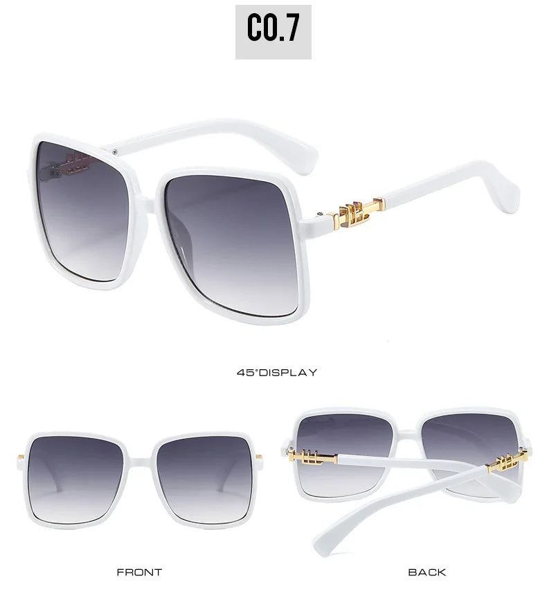 New Oversized Rectangle Sunglasses Women's Fashion Square Sun Glasses Men's Classic Vintage Eyewear UV400 Oculos De Sol