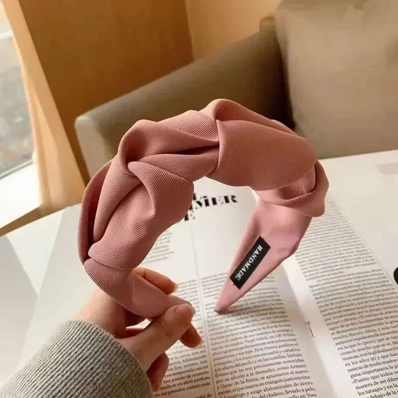 Fashion Hair Hoop Hair Bands for Women Girls Flower Solid Color Headbands Designer Wide Hairband Hair Accessories Headwear