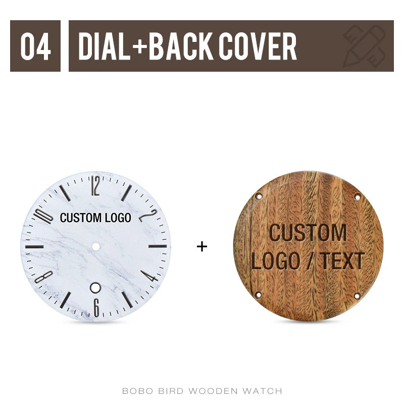 Personalized Gift Brand Logo MESSAGE Engraved Carved Laser Charge on Wood Watches Name Customize Service ONLY No Watch