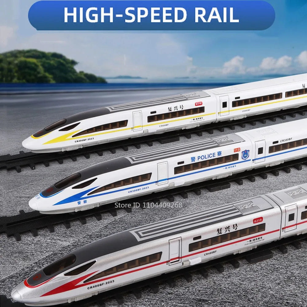 Scale 1:60 FuXing High-speed Railway Model Toy Car Remote Control Electric Simulation Voice Announcements Train Sound Light Gift