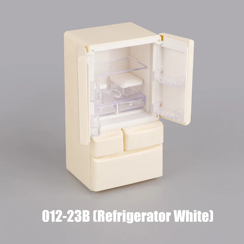 Dollhouse Furniture Kitchen Play Set Miniature Refrigerator 1:12 Mini Food Living Room Sofa Set Pretend Play  Accessores Toy