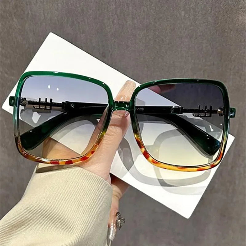 New Oversized Rectangle Sunglasses Women's Fashion Square Sun Glasses Men's Classic Vintage Eyewear UV400 Oculos De Sol