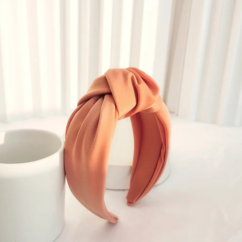 Knotted Velvet Bezel Women Headband Girls Fashion knit Hair Bands Soft Bath Hairband Headwear Hair Rubbers Elastic Hair Bands
