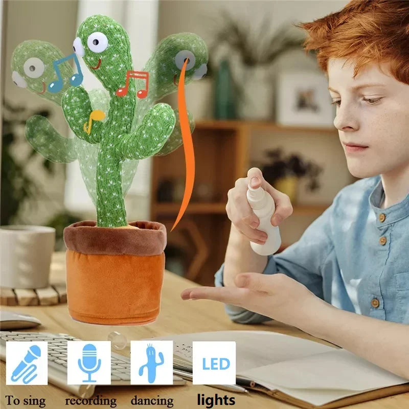 Kids Dancing Talking Intelligent Cactus Interactive Learning and Musical Toy for Kids To Dance Record and Speak with Fun