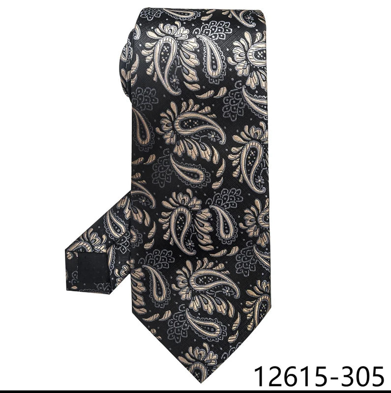 Top Grade Classic 8 cm Silk Tie Black Solid Gravatas For Men Suit Accessories Fit Wedding Workplace Birthday Gift
