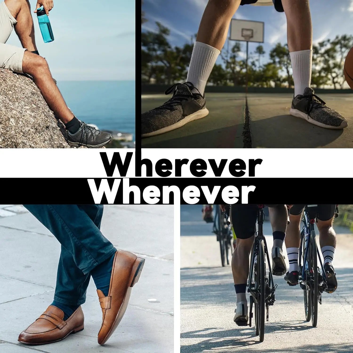 Men's must-have cotton dress socks, classic - cushioned athletic comfort for both casual and sporty use