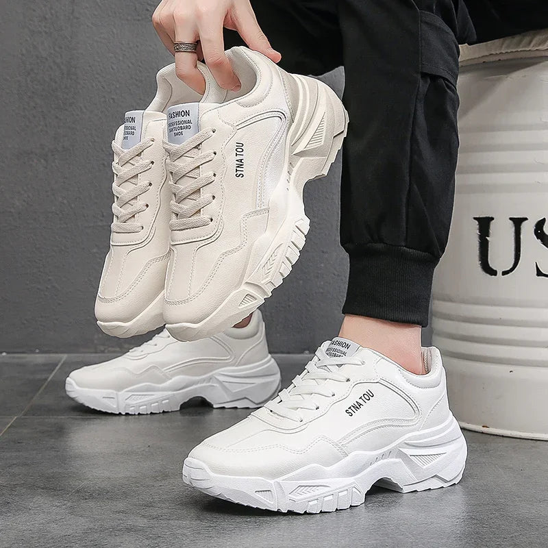 Chunky Sneakers Fashion Men Shoes Brand White Male Casual Shoes Autumn Platform Vulcanized Shoes Zapato Para Hombre 2025 New Hot