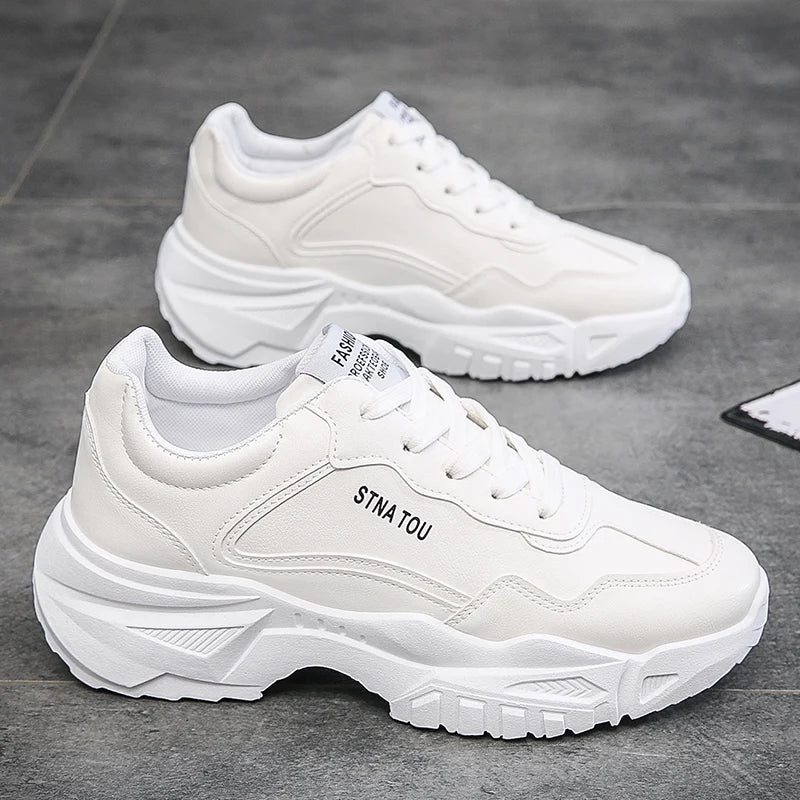 Chunky Sneakers Fashion Men Shoes Brand White Male Casual Shoes Autumn Platform Vulcanized Shoes Zapato Para Hombre 2025 New Hot