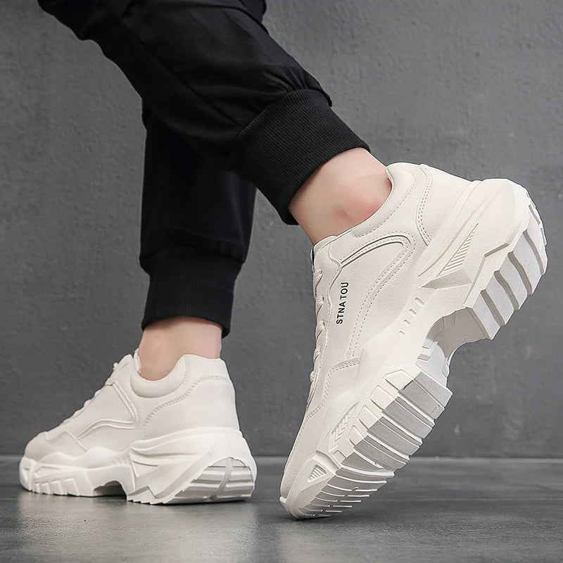 Chunky Sneakers Fashion Men Shoes Brand White Male Casual Shoes Autumn Platform Vulcanized Shoes Zapato Para Hombre 2025 New Hot