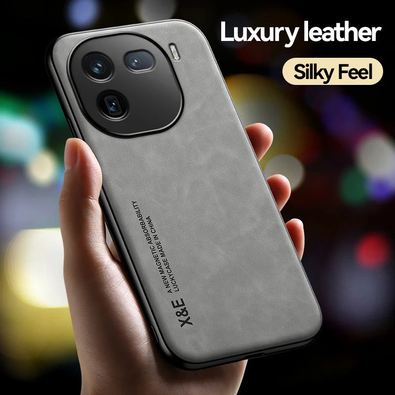 For Vivo iQOO 12 Чехол для Skin Feel Shockproof Matte Leather Case Soft Back Cover For Vivo iQOO 12 Coque Fundas Capa